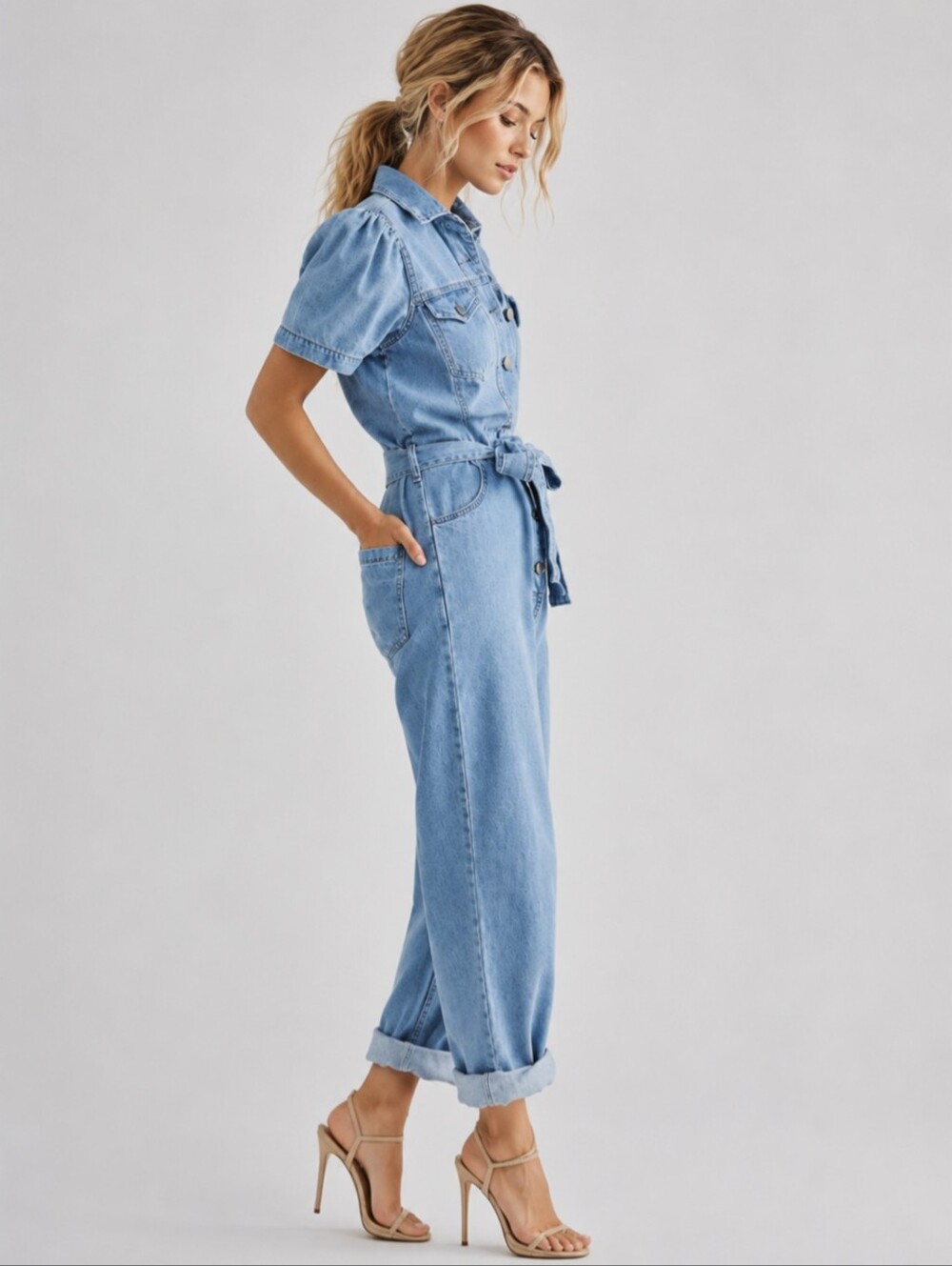 Boyish The Vincent Coverall Denim Jumpsuit Size XS
